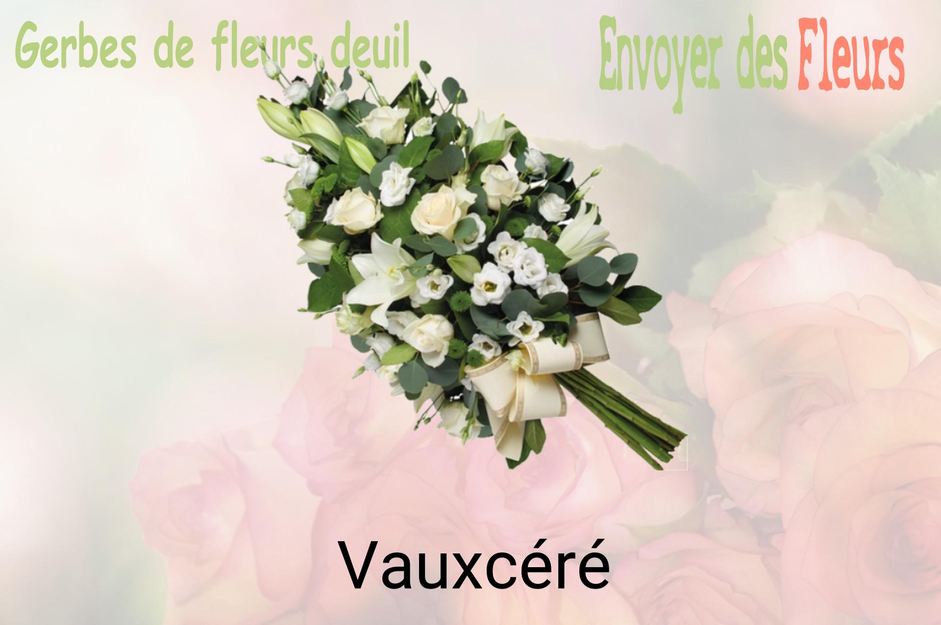 Gerbe de fleurs de deuil livrée à Vauxcéré